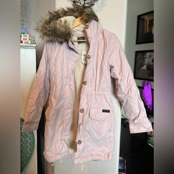 Abercrombie & Fitch Women's Pink Parka Coat NWT - Picture 1 of 7
